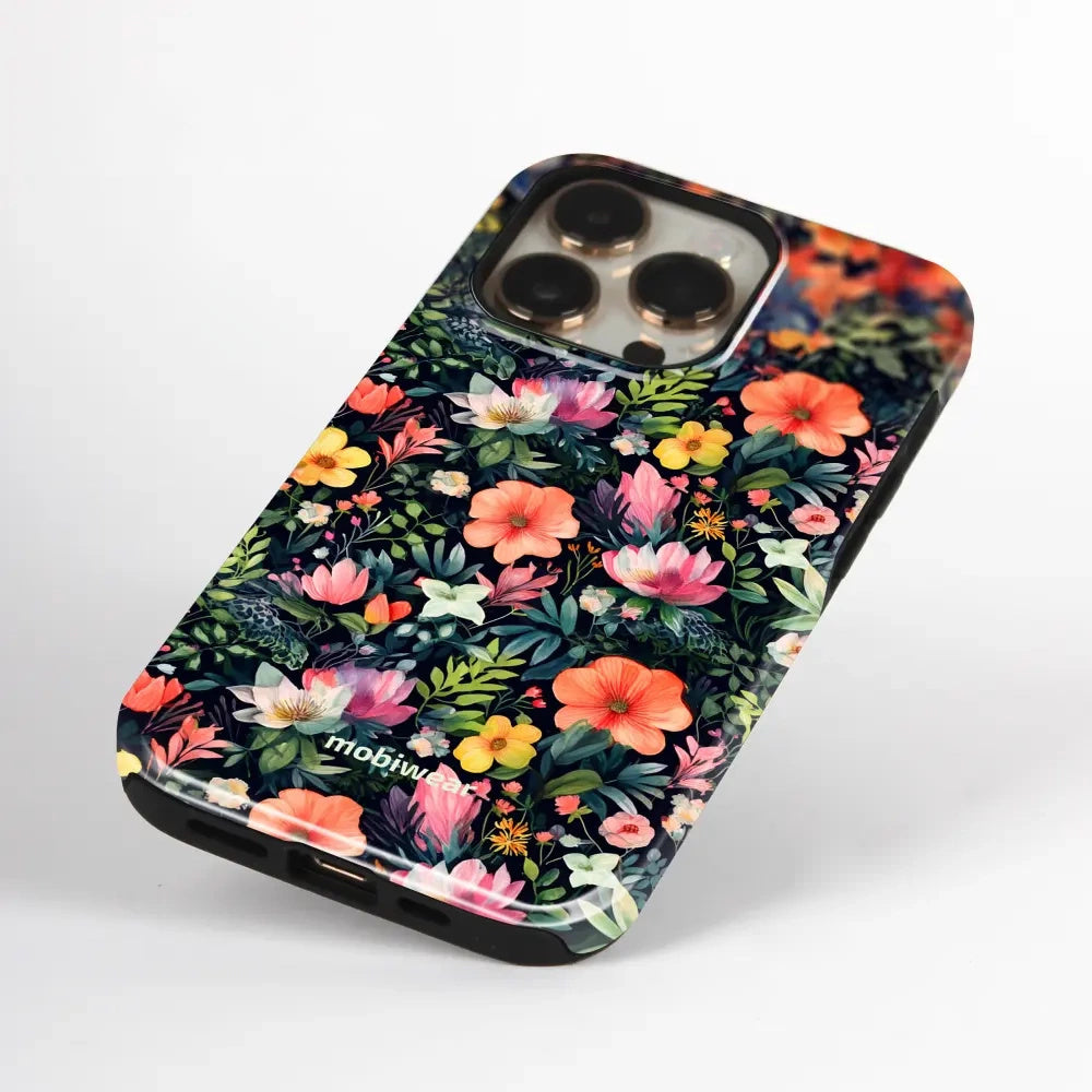 Handyhülle für iPhone 18 Pro Max, Mobiwear Elite Pro, Bunt-Blumig