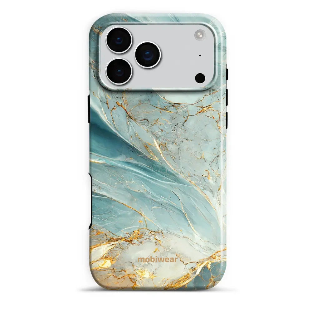 Handyhülle für iPhone 18 Pro Max, Mobiwear Elite Pro, Adern des Azur