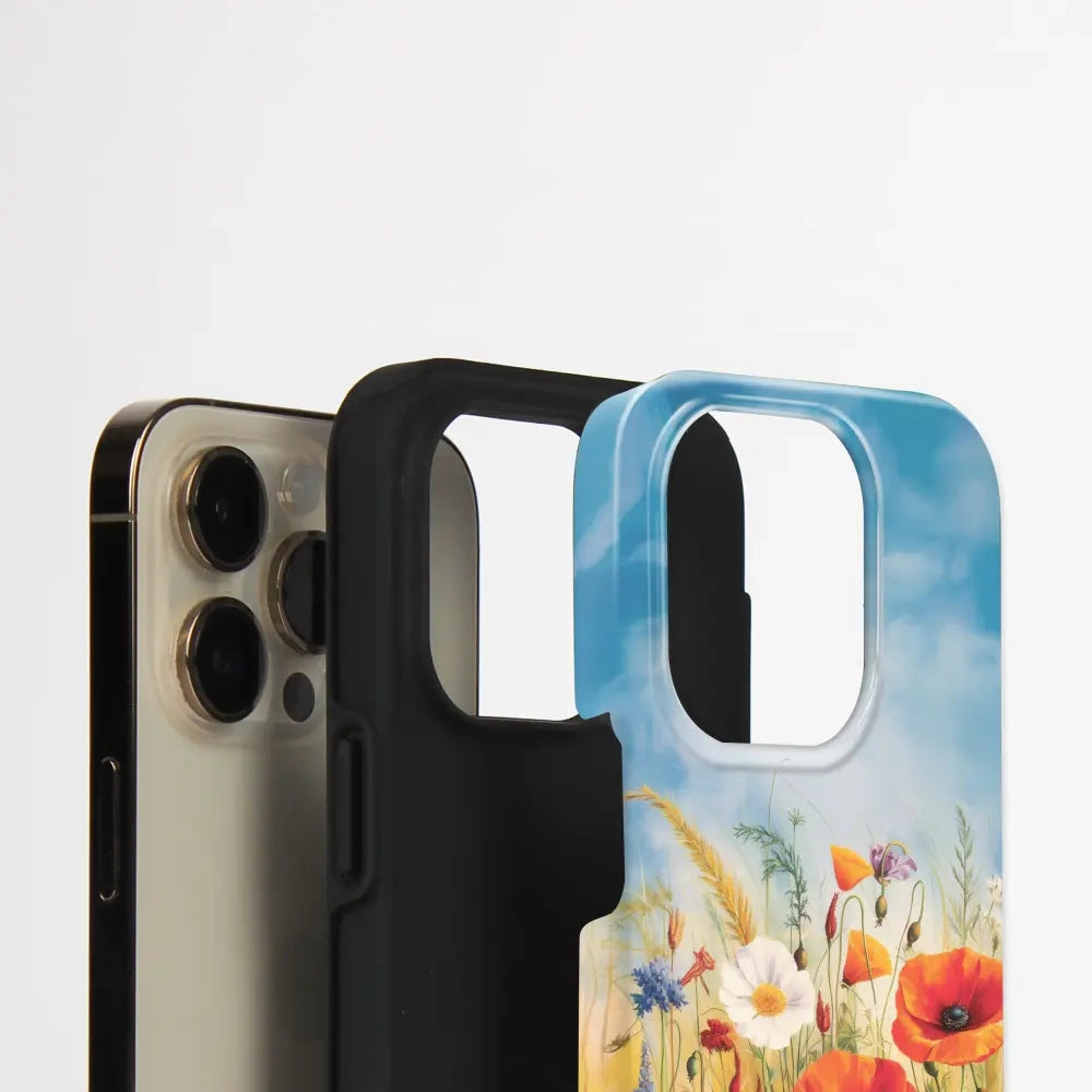 Handyhülle für iPhone 18 Pro Max, Mobiwear Elite Pro, Wiesenblumen
