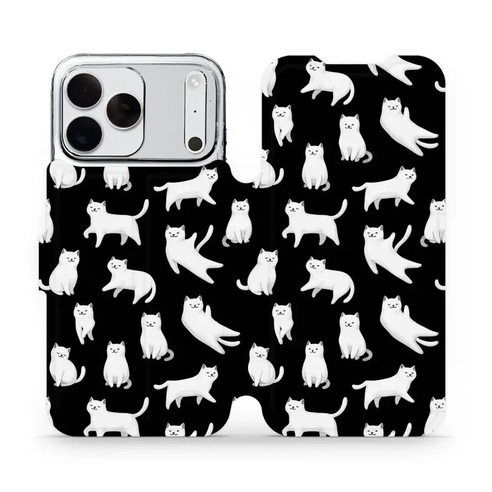 Handyhülle mit klappe für iPhone 18 Pro Max, Mobiwear Book, Luna-Kätzchen