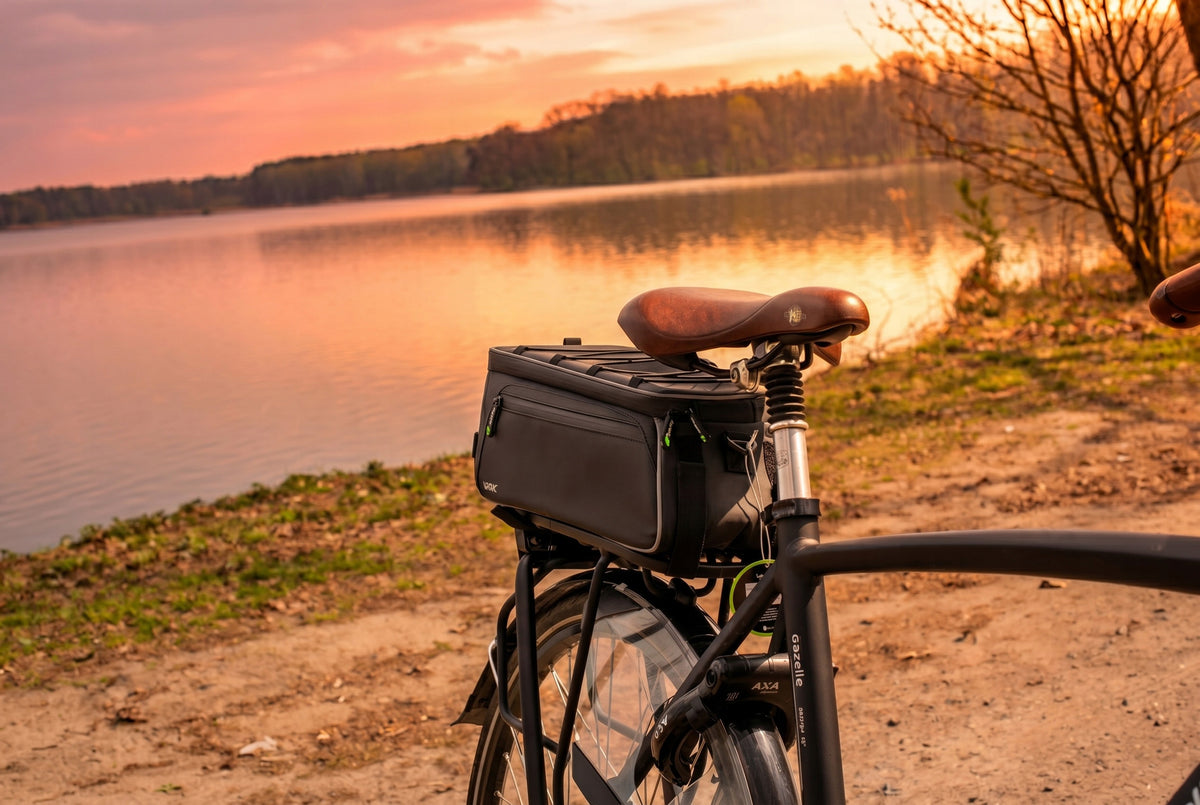 Fahrradtasche für den Gepäckträger mit Seitentaschen, Vayox VA0448 10L, Schwarz