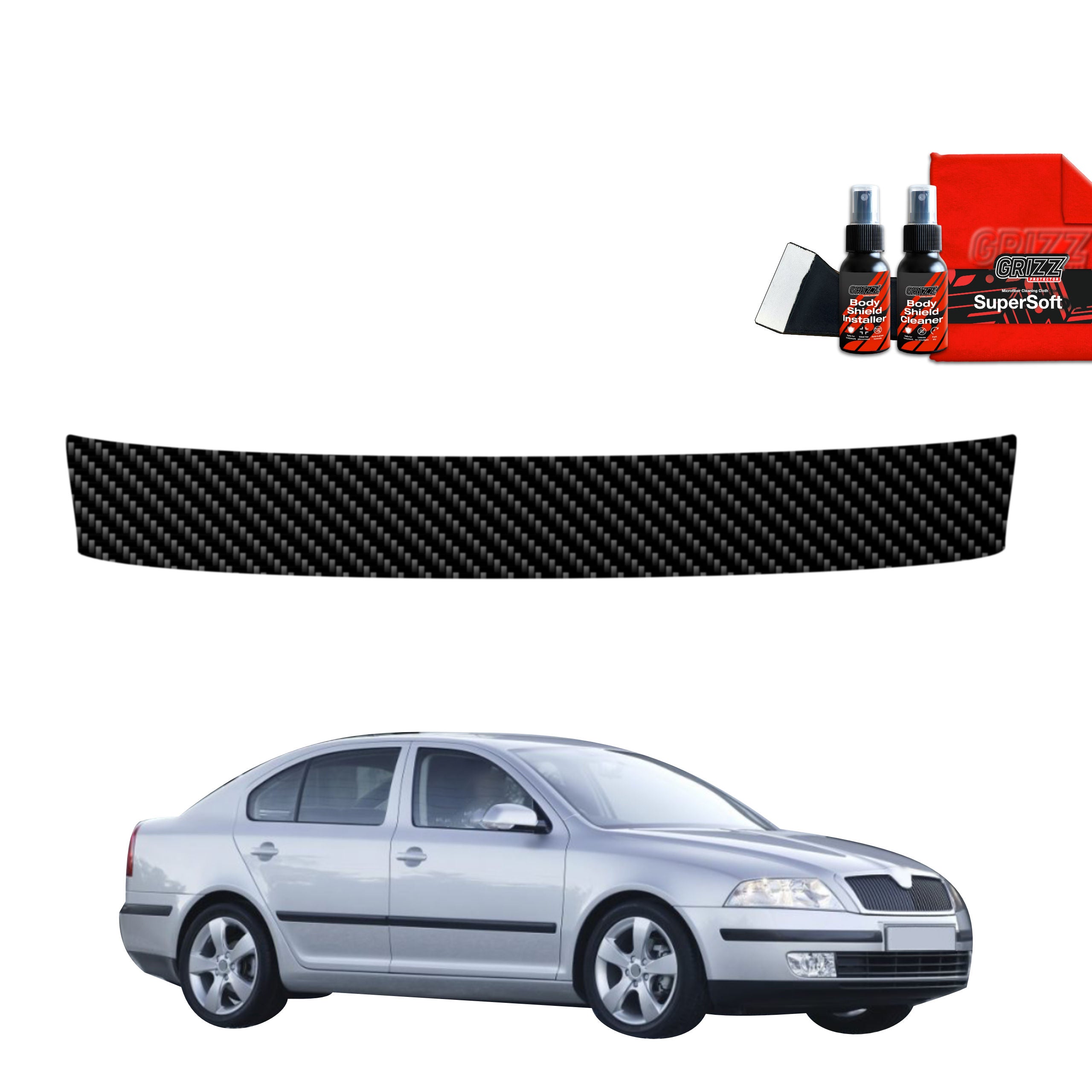 Kohlenstoff Schutzfolie Grizz Protector für Ladekante - Skoda Octavia 2 (2004-2008)
