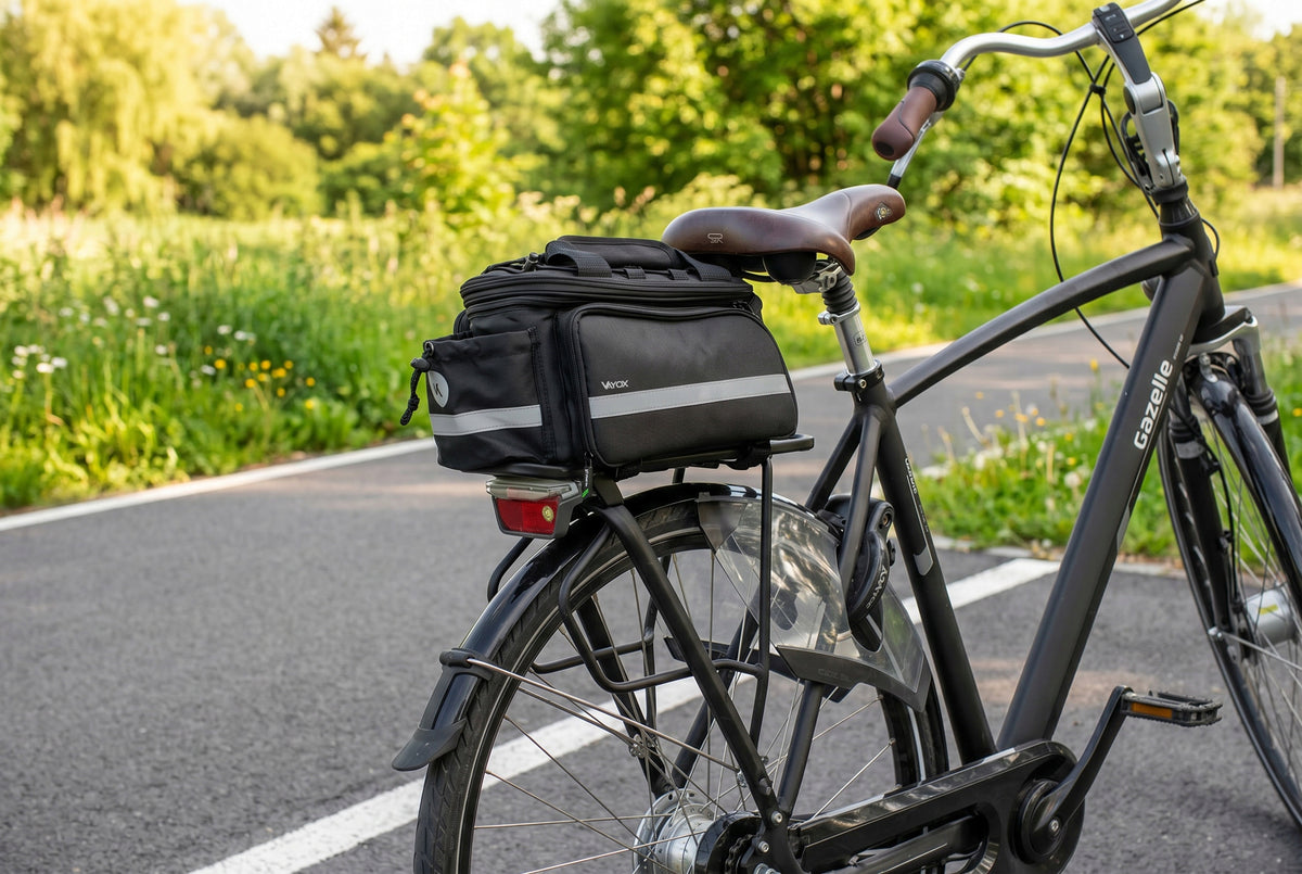 Fahrradtasche für den Gepäckträger mit Seitentaschen, Vayox VA0449 10 - 29L, Schwarz