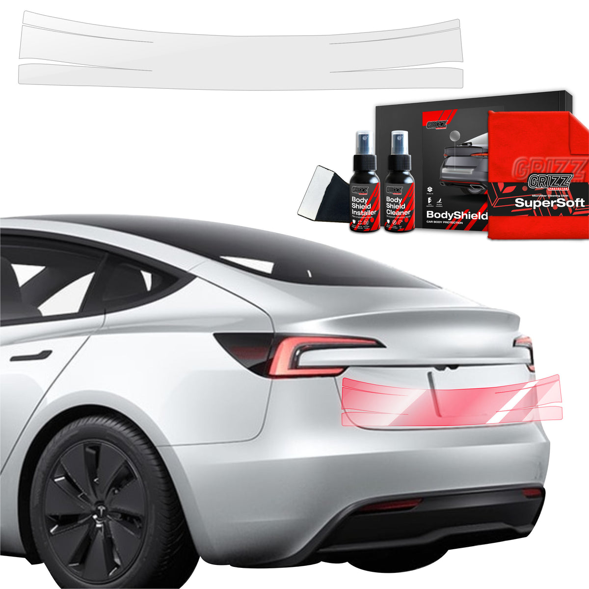 Schutzfolie Grizz Protector für Ladekante - Tesla Model 3 (2021-2025)