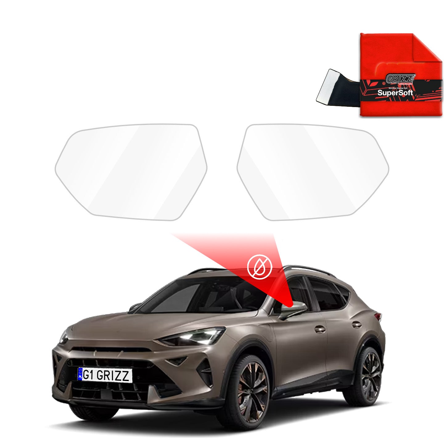 Regenschutzfolie Grizz Protector für Außenspiegel - Cupra Formentor (2024-2026)