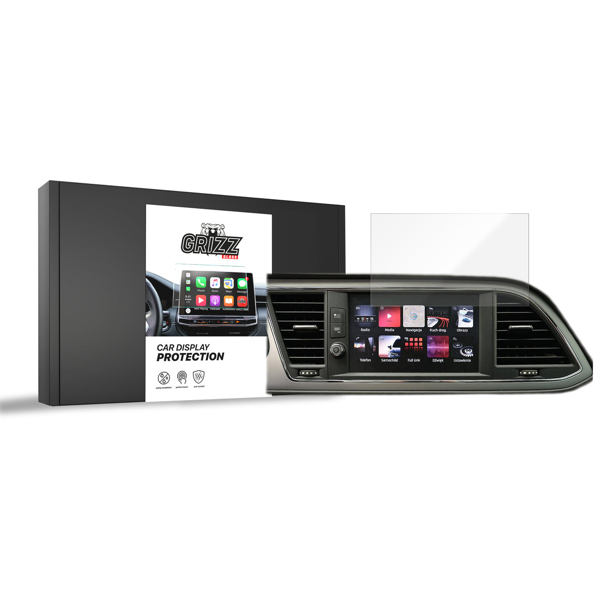 Keramische Autodisplayfolie für Seat Leon 3 8" (2017-2020), Grizz Protector