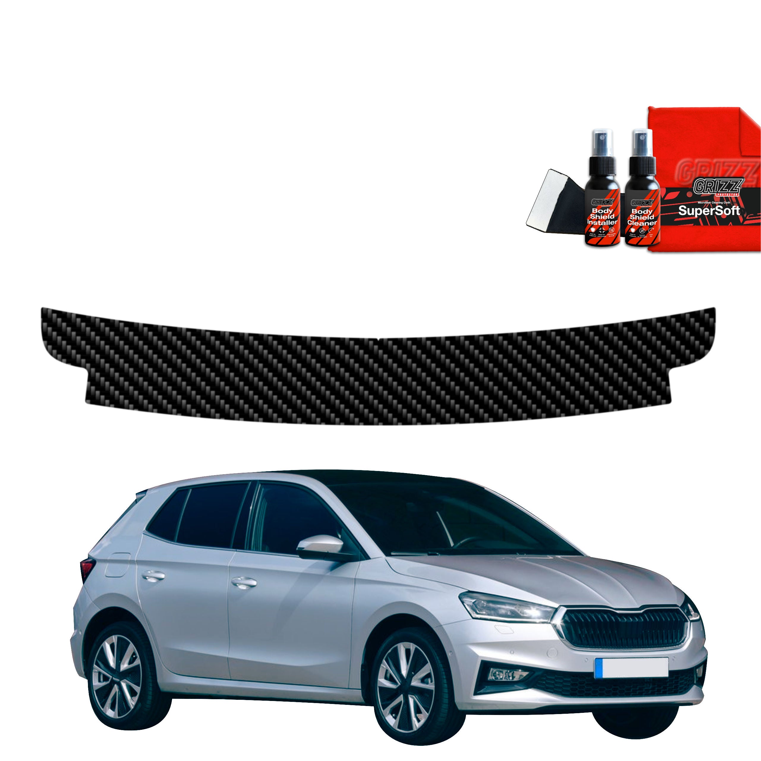 Kohlenstoff Schutzfolie Grizz Protector für Ladekante - Skoda Fabia (2019-2026)