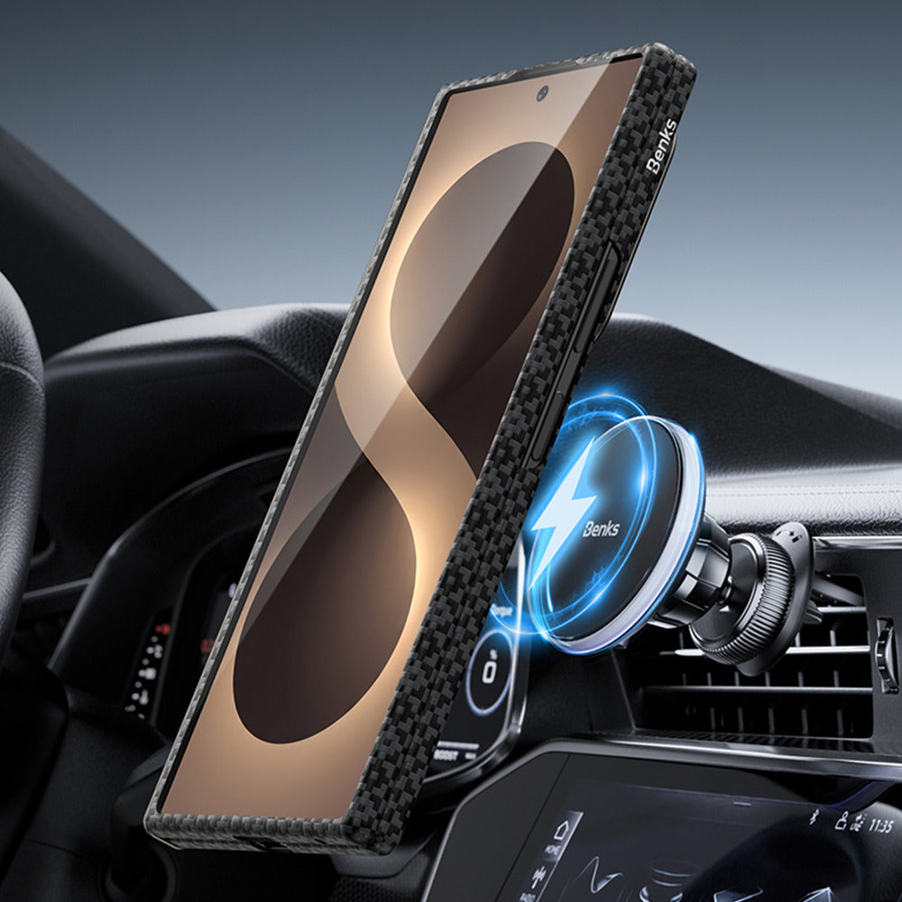 Aramid-Hülle für Samsung Galaxy Z Fold 8 Ultra, Benks Magnetic Armor Grid Air Grand Combo MagSafe, Schwarz (9/15)