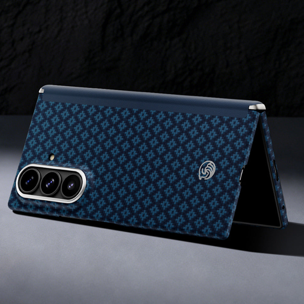 Aramid-Hülle für Samsung Galaxy Z Fold 8 Ultra, Benks Magnetic Armor Grid Air Grand Combo MagSafe, Blau (13/15)
