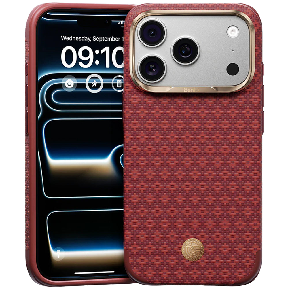 Aramid-Hülle für iPhone 18 Pro Max, Benks ArmorGrid Edge X9 Air Kevlar MagSafe, Rot (1/16)