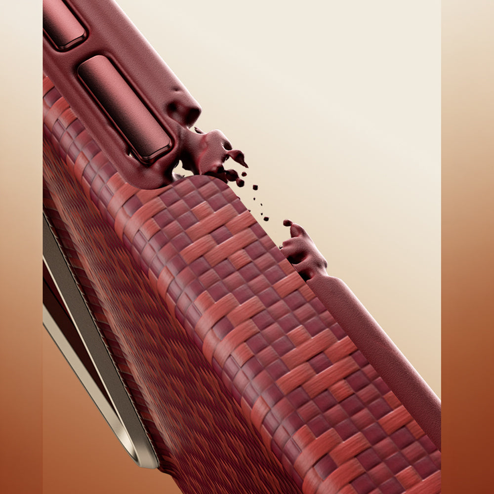 Aramid-Hülle für iPhone 18 Pro Max, Benks ArmorGrid Edge X9 Air Kevlar MagSafe, Rot (6/16)