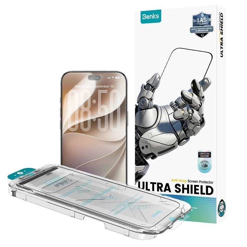 Panzerglas für iPhone 18 Pro, Benks Ultra Shield HD, Schwarz (10/10)