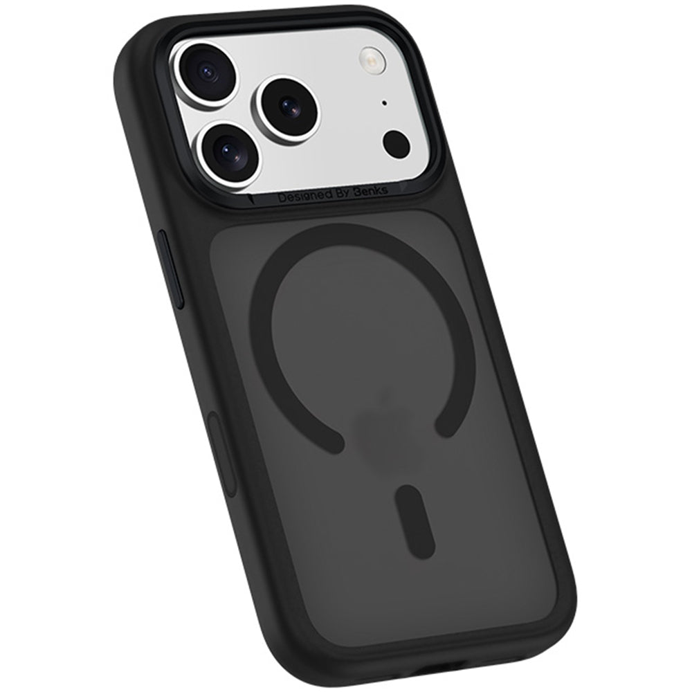 Hülle für iPhone 18 Pro, Benks Magnetic Mist Metal Frame MagSafe, Schwarz (4/12)