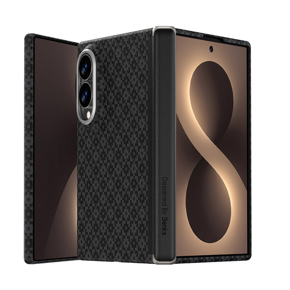 Aramid-Hülle für Samsung Galaxy Z Fold 8, Benks Magnetic Armor Grid Pro Grand Combo MagSafe, Schwarz (2/13)