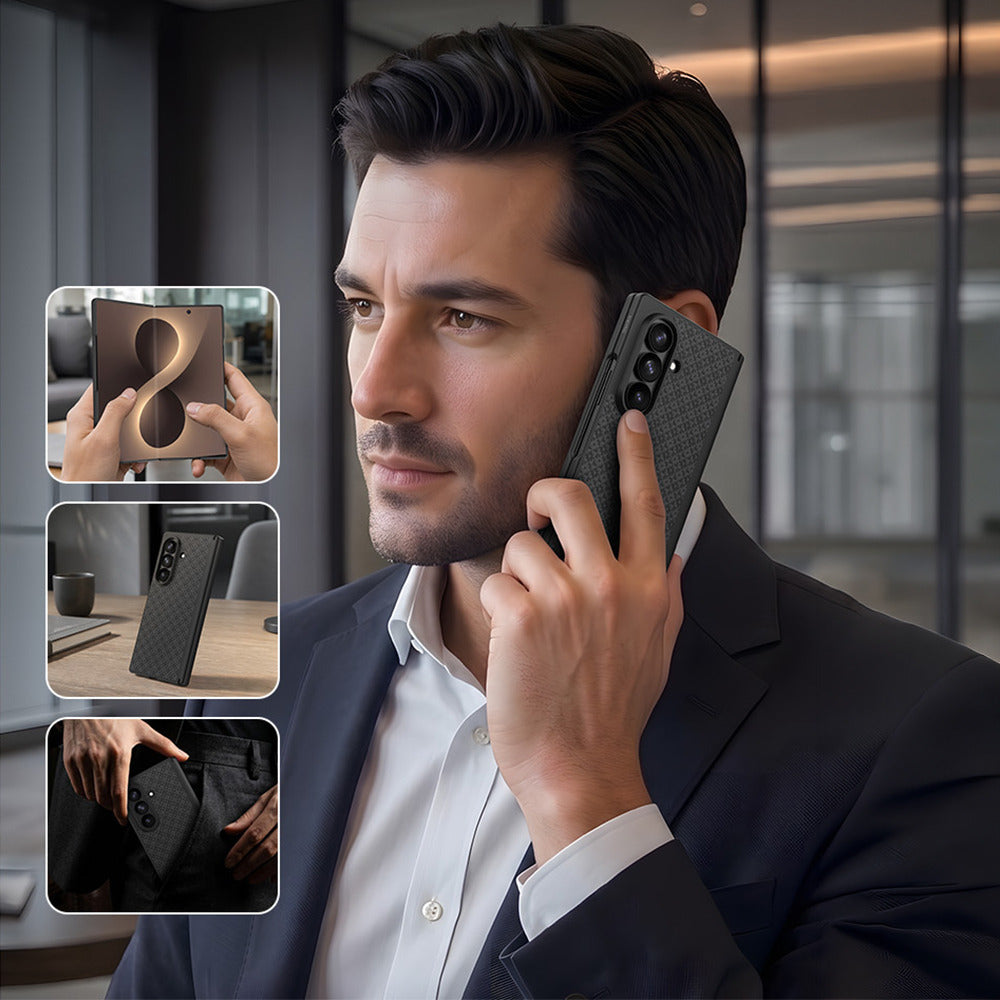Aramid-Hülle für Samsung Galaxy Z Fold 8 Ultra, Benks Magnetic Armor Grid Pro Grand Combo MagSafe, Schwarz (3/14)