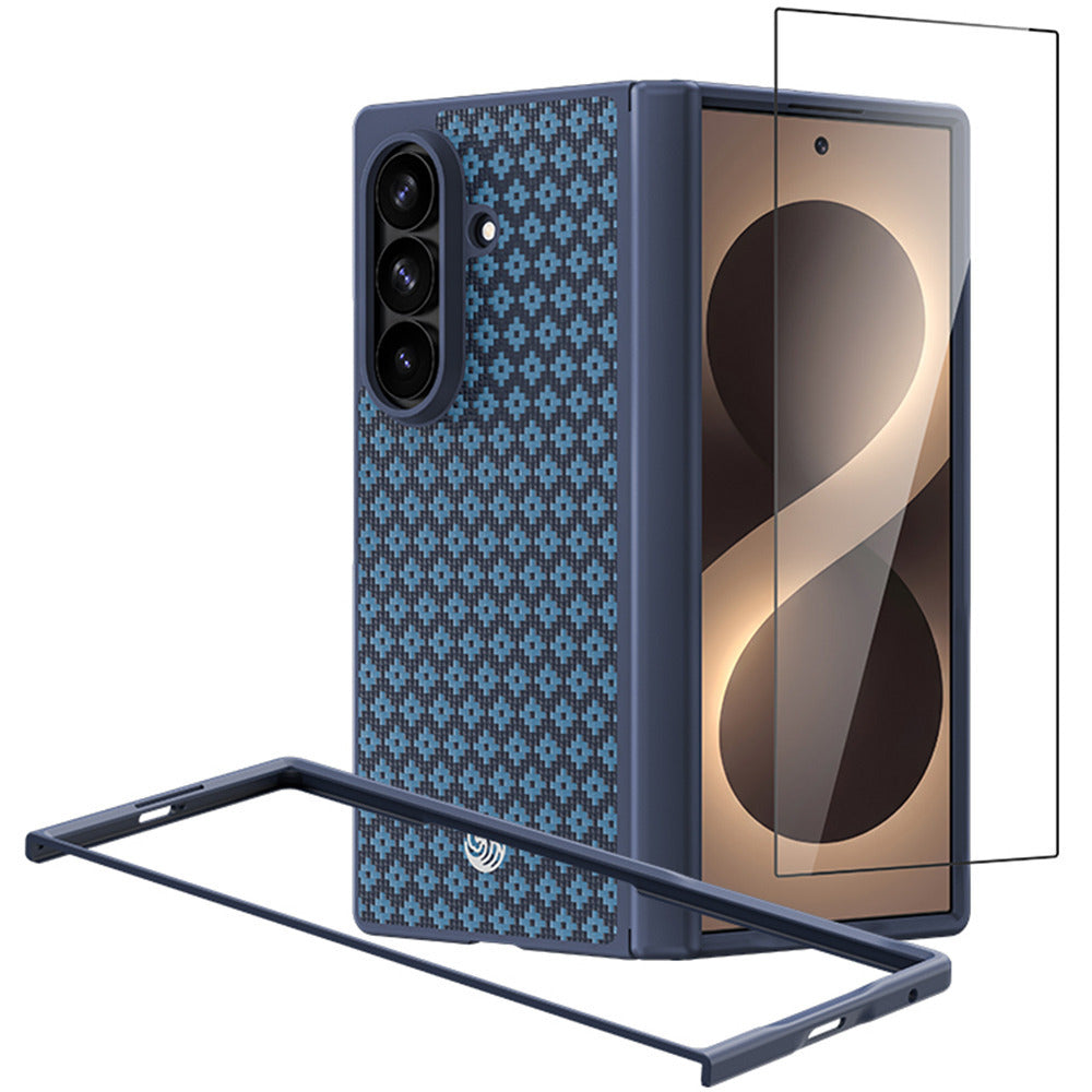 Aramid-Hülle für Samsung Galaxy Z Fold 8 Ultra, Benks Magnetic Armor Grid Pro Grand Combo MagSafe, Blau (1/14)