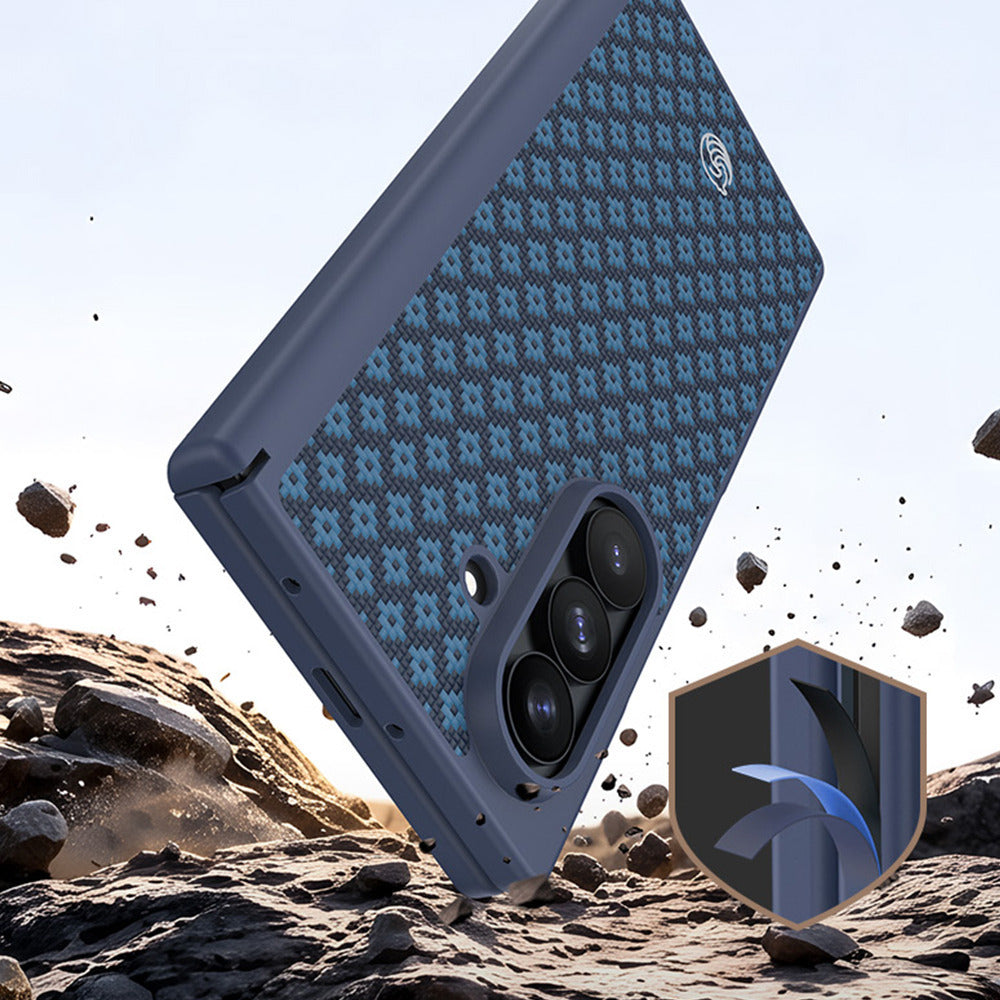 Aramid-Hülle für Samsung Galaxy Z Fold 8 Ultra, Benks Magnetic Armor Grid Pro Grand Combo MagSafe, Blau (8/14)