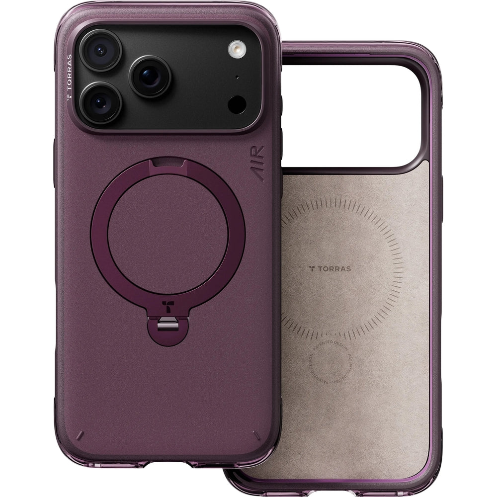 Handyhülle für iPhone 18 Pro Max / 17 Pro Max, Torras Ostand Q3 Air Essential mit MagSafe, Violett (7/7)