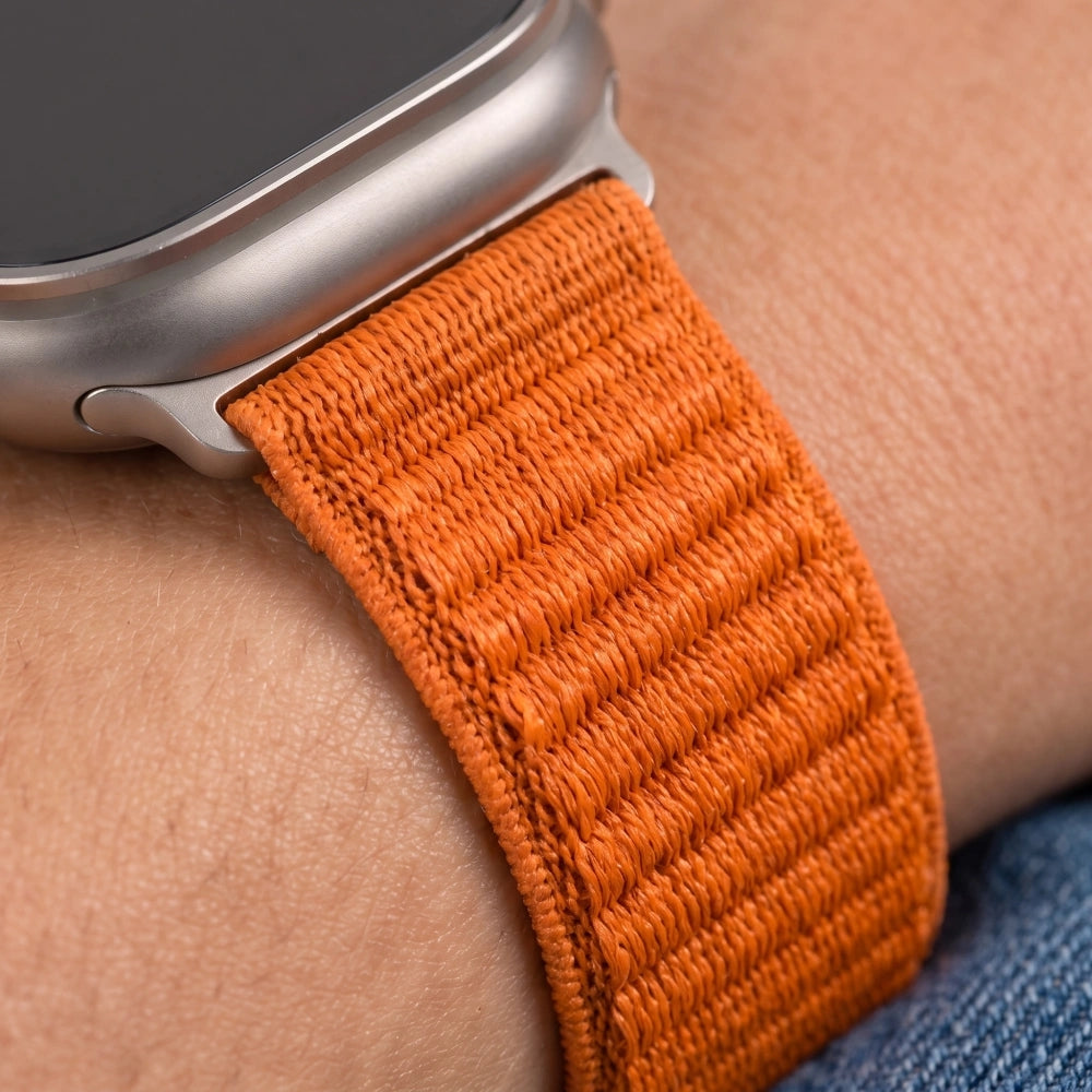 Armband für Apple Watch 44/45/46/49 mm, Tech Protect Nylon Pro, Orange (6/8)