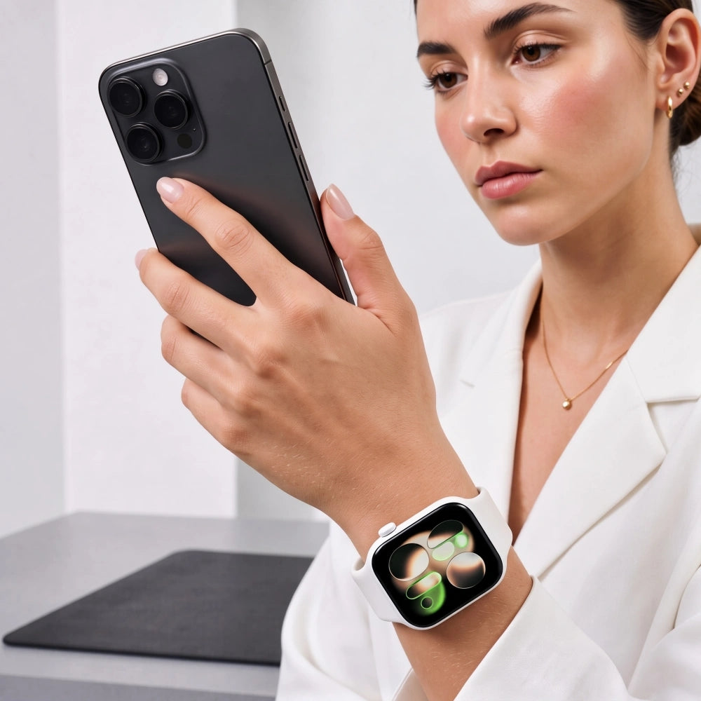 Armband für Apple Watch 42/41/40/38 mm, Tech-Protect Silicone, Weiß (6/9)
