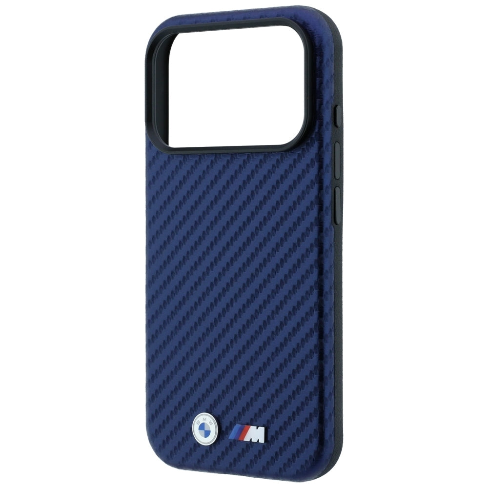 Handyhülle BMW M Carbon Metal Logo MagSafe für iPhone 18 Pro / 17 Pro, Dunkelblau (6/8)