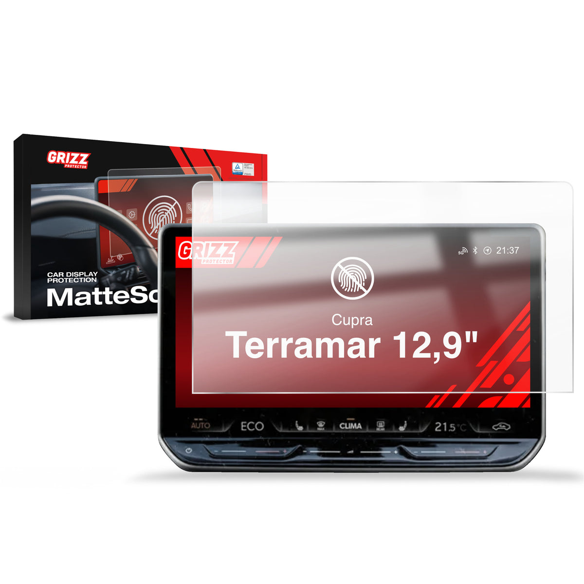 Matte Autodisplayfolie für Cupra Terramar 12,9“ (2024-2026), Grizz Protector