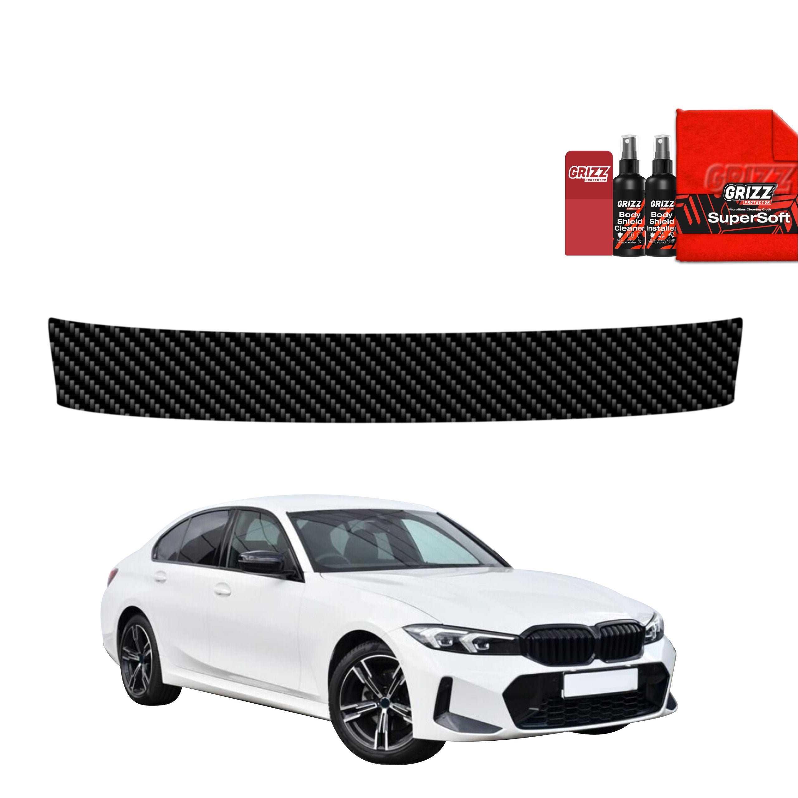 Kohlenstoff Schutzfolie Grizz Protector für Ladekante - BMW 3 G20 Sedan (2022-2026)