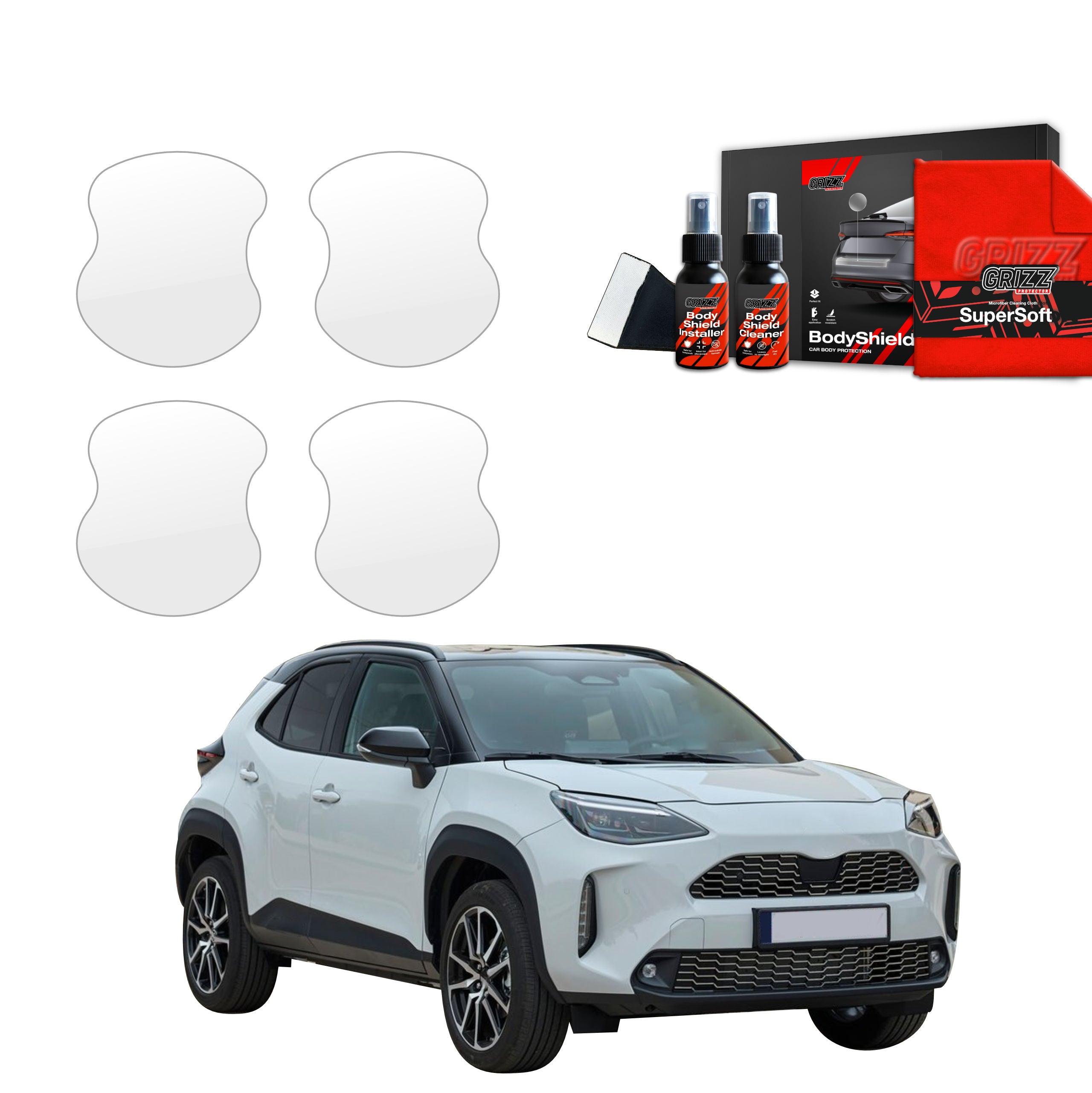 4in1 Schutzfolie Grizz Protector für Türgriffmulden - Toyota Yaris Cross (2021-2026)