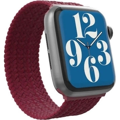 Armband für Apple Watch 44/45/46/49 mm, Zagg Gear4 Braided Watch Band, Größe S, Dunkelrot (2/4)