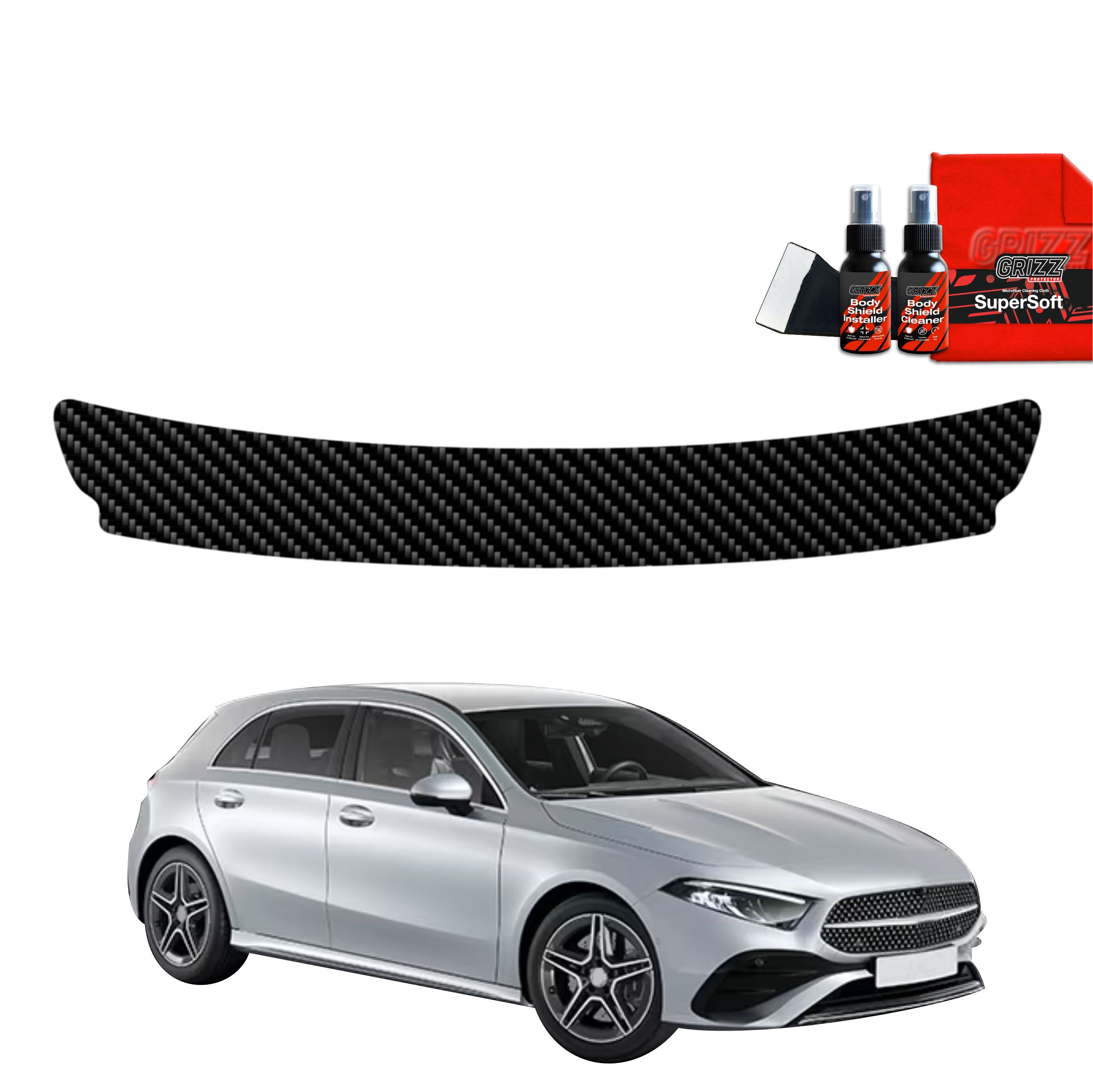 Kohlenstoff Schutzfolie Grizz Protector für Ladekante - Mercedes A Klasse W177 (2018-2026)