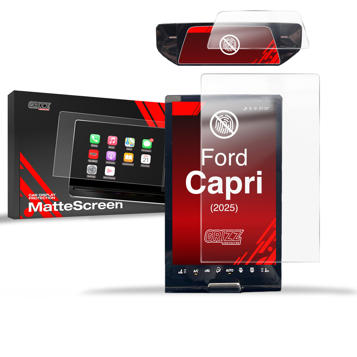 Matte Autodisplayfolie 2in1 für Ford Capri 14,6" (2025-2026), Grizz Protector