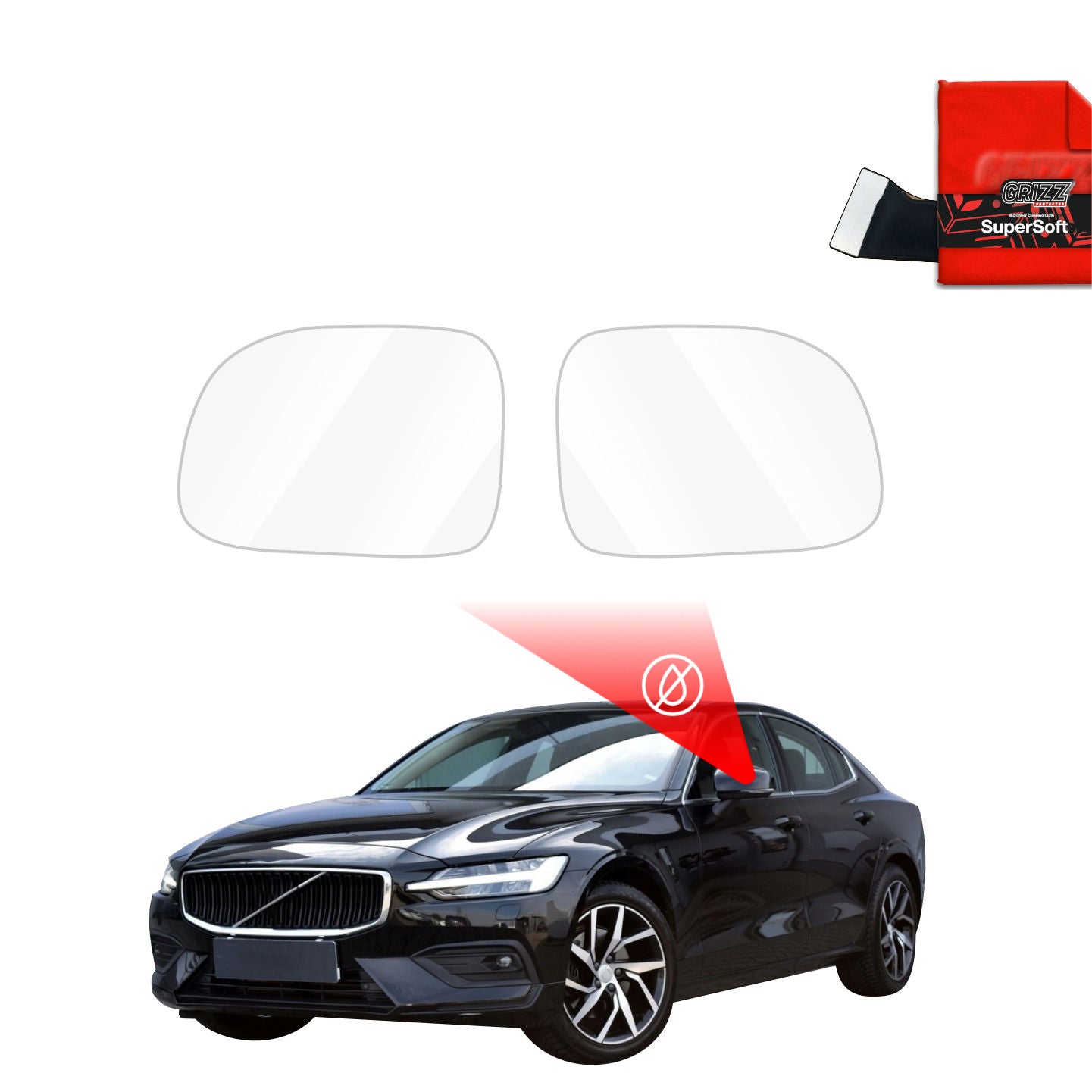 Regenschutzfolie Grizz Protector für Außenspiegel - Volvo S60 3 Sedan 4D (2018-2026)