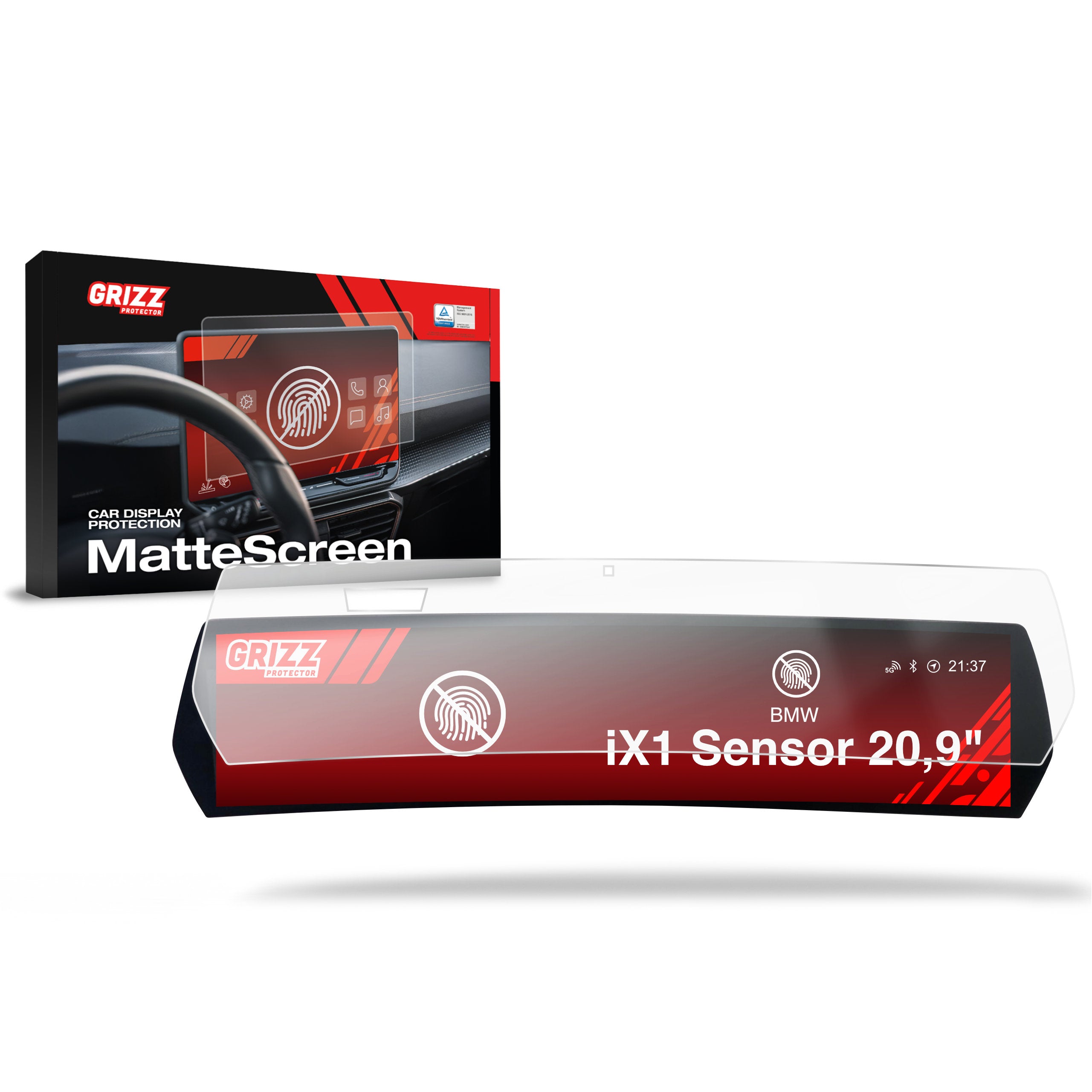 Matte Autodisplayfolie für BMW iX1 Sensor (2022-2026), Grizz Protector