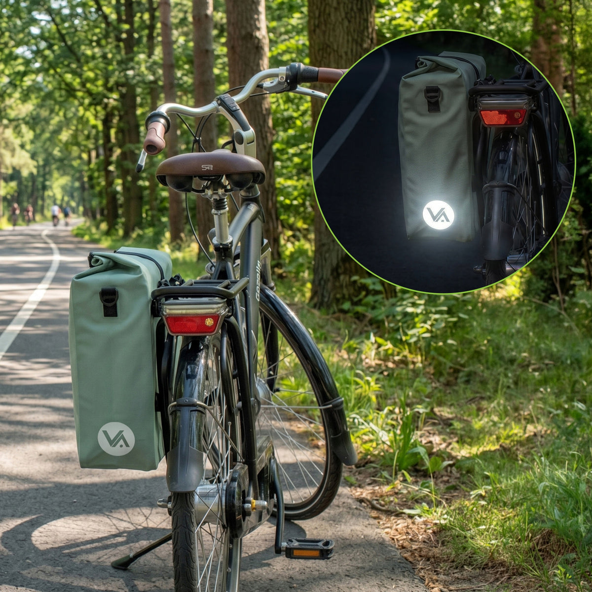 Fahrradtasche für den Gepäckträger, Vayox VA0445M 25L, Mintgrün