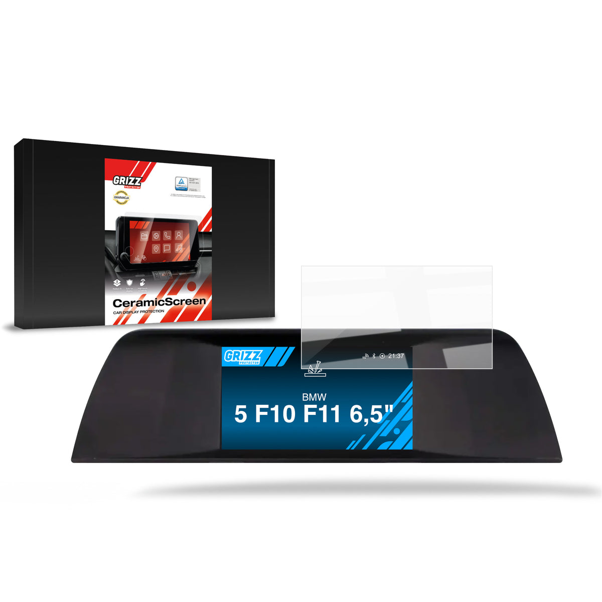 Keramische Autodisplayfolie für BMW 5 F10 F11 6,5" (2010-2013), Grizz Protector