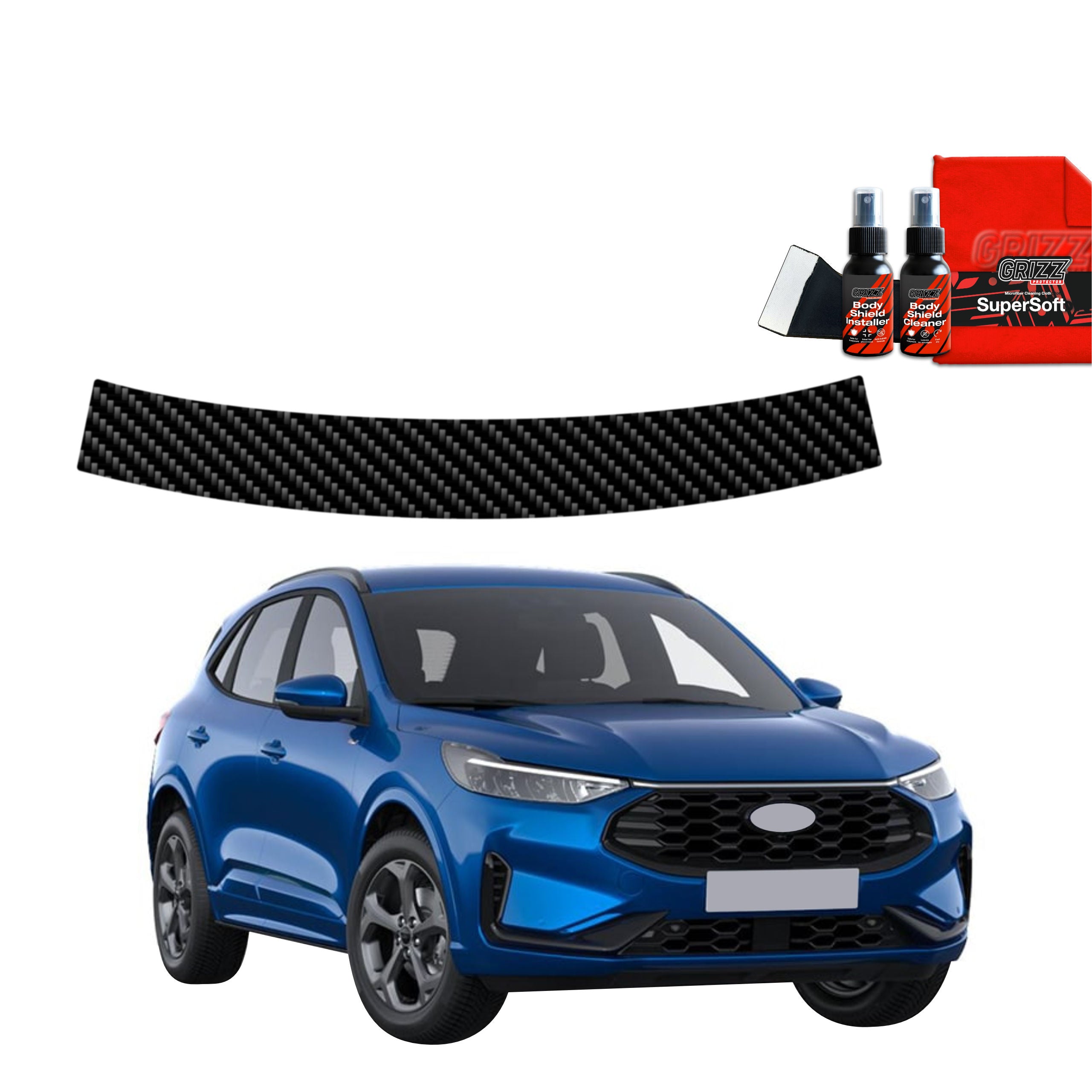 Kohlenstoff Schutzfolie Grizz Protector für Ladekante - Ford Kuga ST-Line X Facelift (2024-2026)