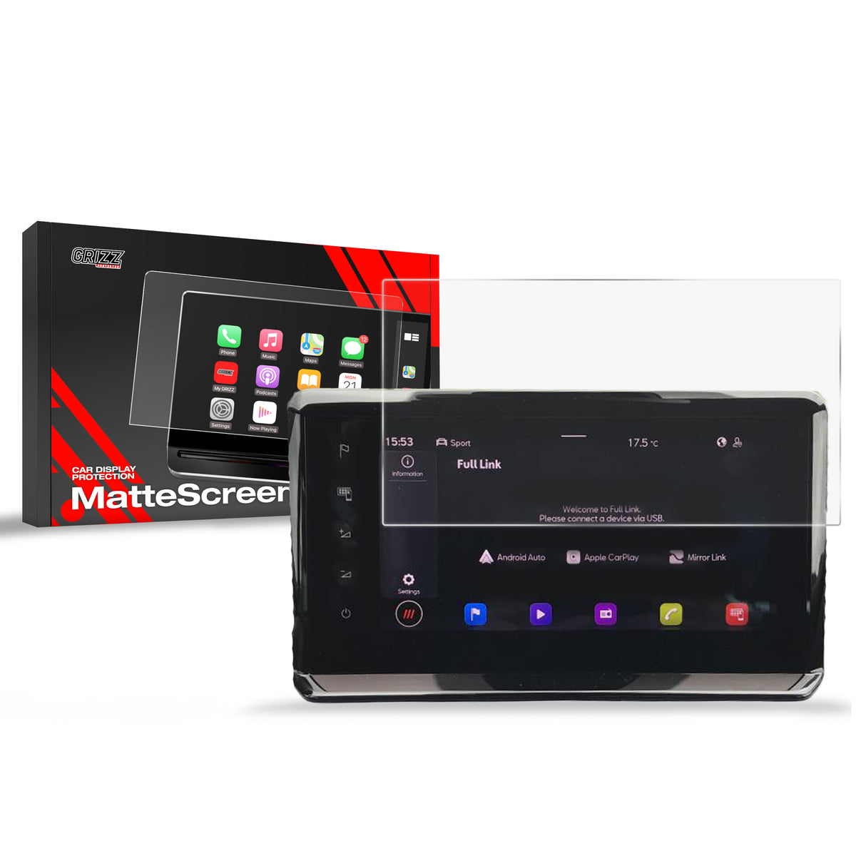 Matte Autodisplayfolie für Seat Arona 9,2" (2021-2026), Grizz Protector