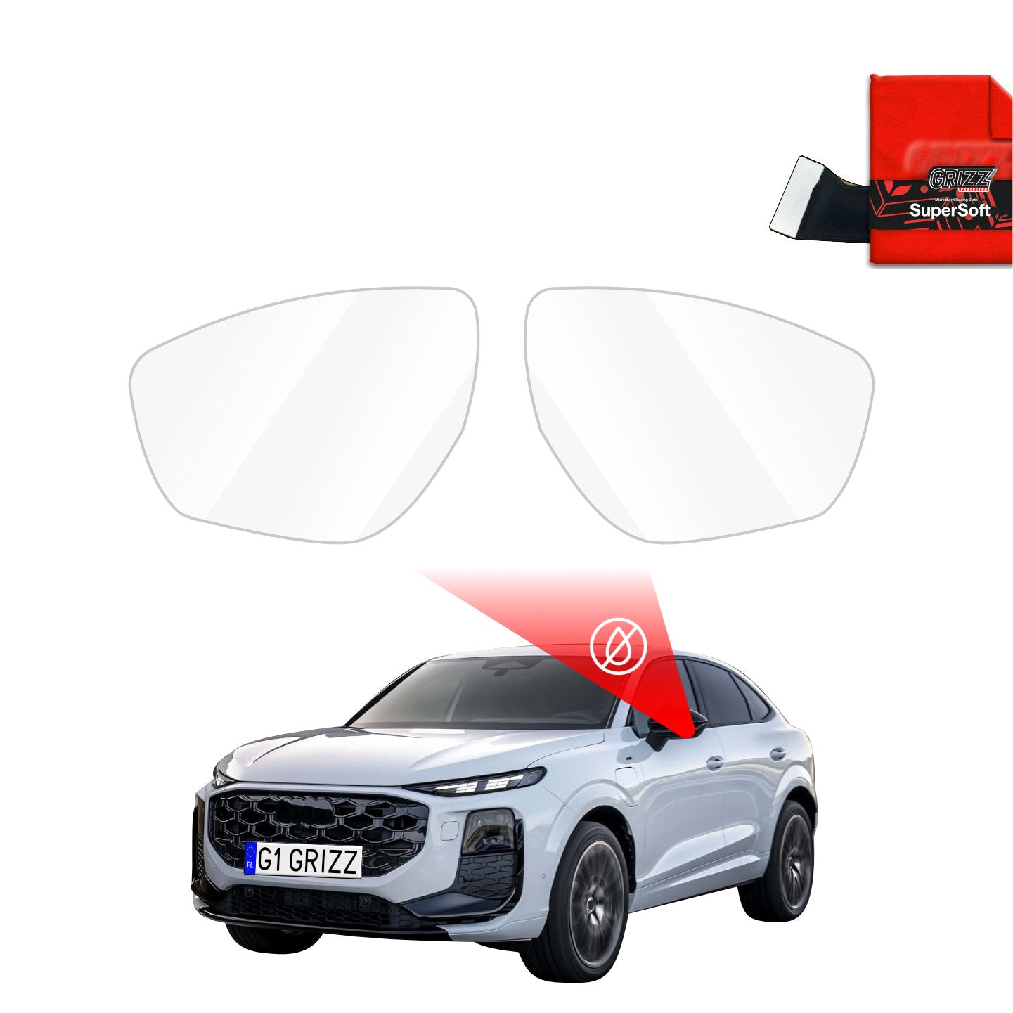 Regenschutzfolie Grizz Protector für Außenspiegel - Audi Q3 Sportback (2025-2026)