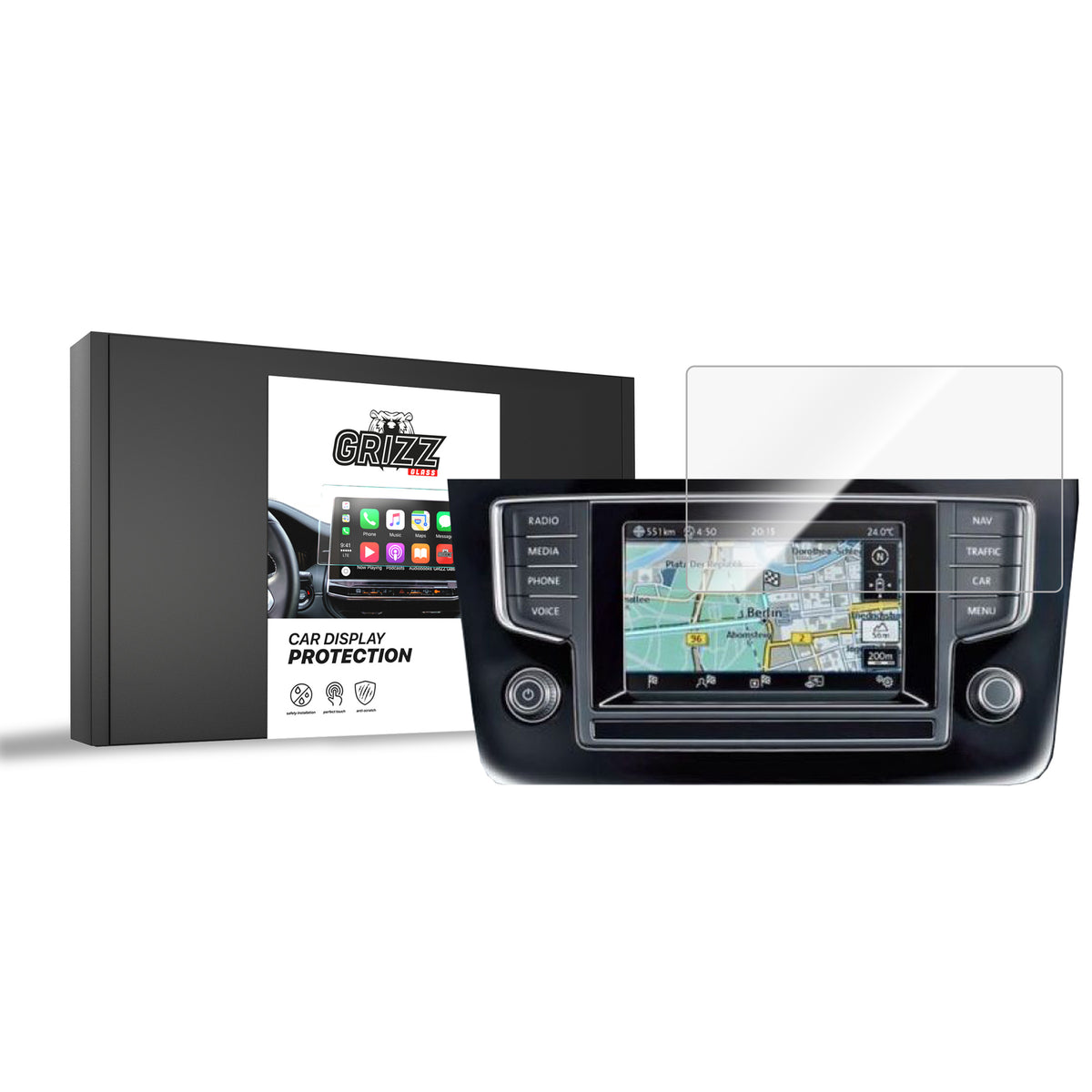 Keramische Autodisplayfolie für Volkswagen Golf 6 Discover Media 1 gen., Grizz Protector