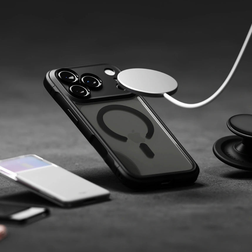 Handyhülle für iPhone 18 Pro / 17 Pro, Ringke Fusion Bold Magnetic mit MagSafe, Mattes Schwarz (7/10)