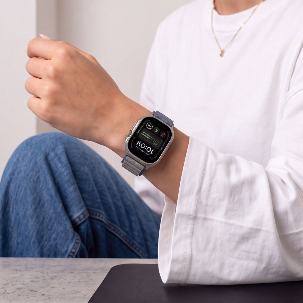 Armband für Apple Watch 49/46/45/44 mm, Tech Protect Nylon Pro, Dunkelgrau (7/9)