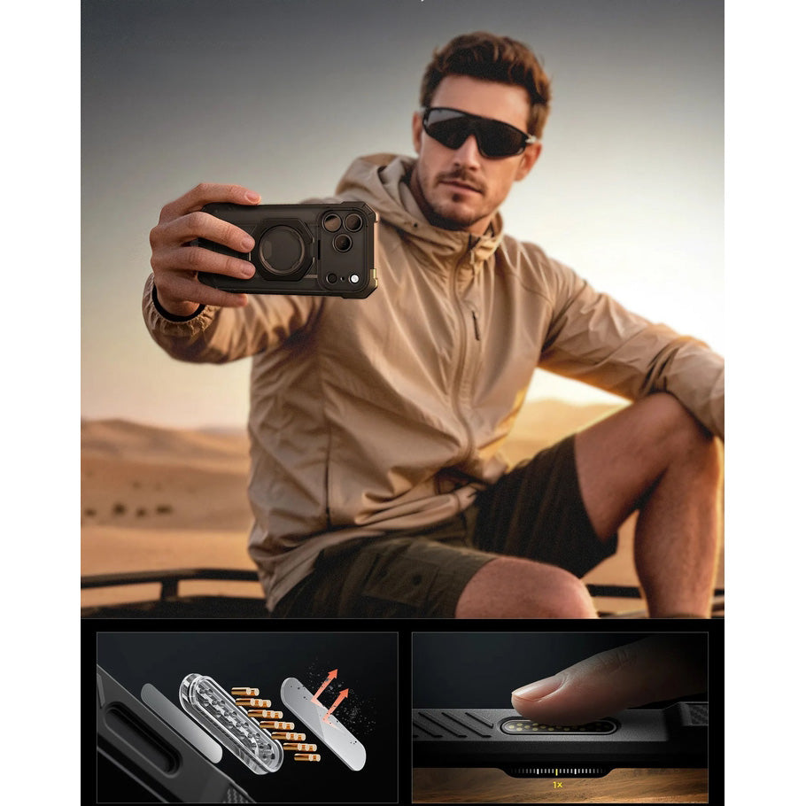 Handyhülle für iPhone 18 Pro / 17 Pro, Supcase UB Grip Mag mit MagSafe, Transparent und Schwarz (7/8)
