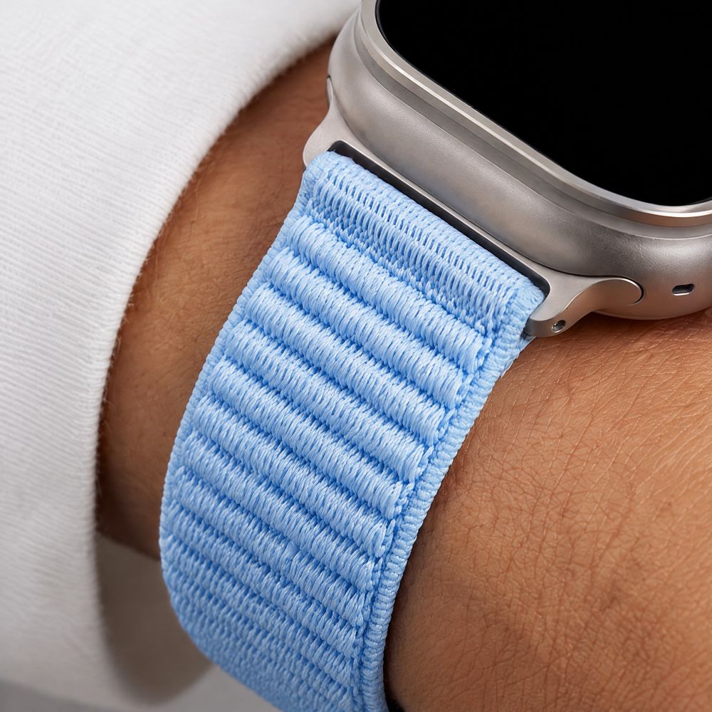 Armband für Apple Watch 44/45/46/49 mm, Tech Protect Nylon Pro, Blau (7/7)