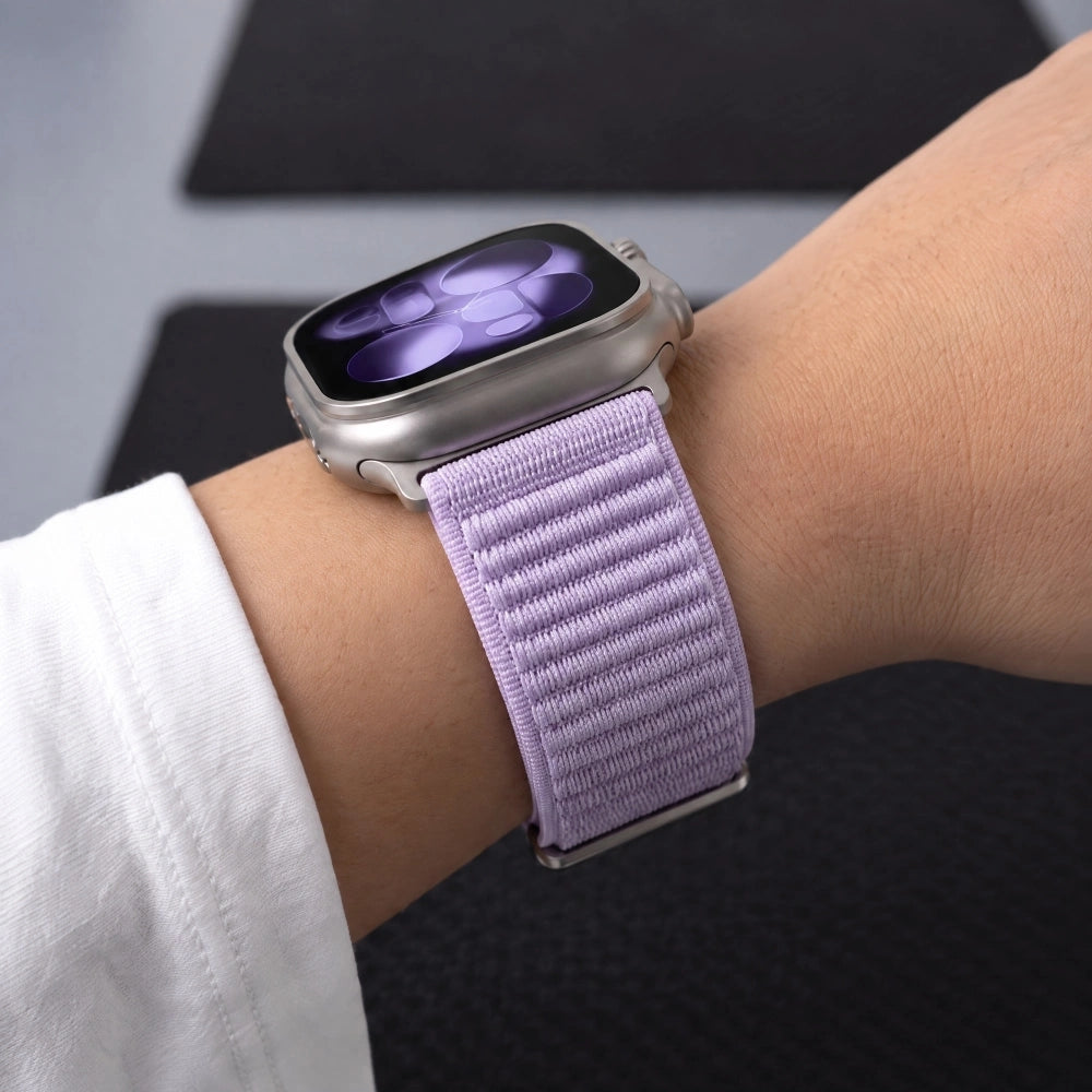 Armband für Apple Watch 44/45/46/49 mm, Tech Protect Nylon Pro, Violett (7/7)