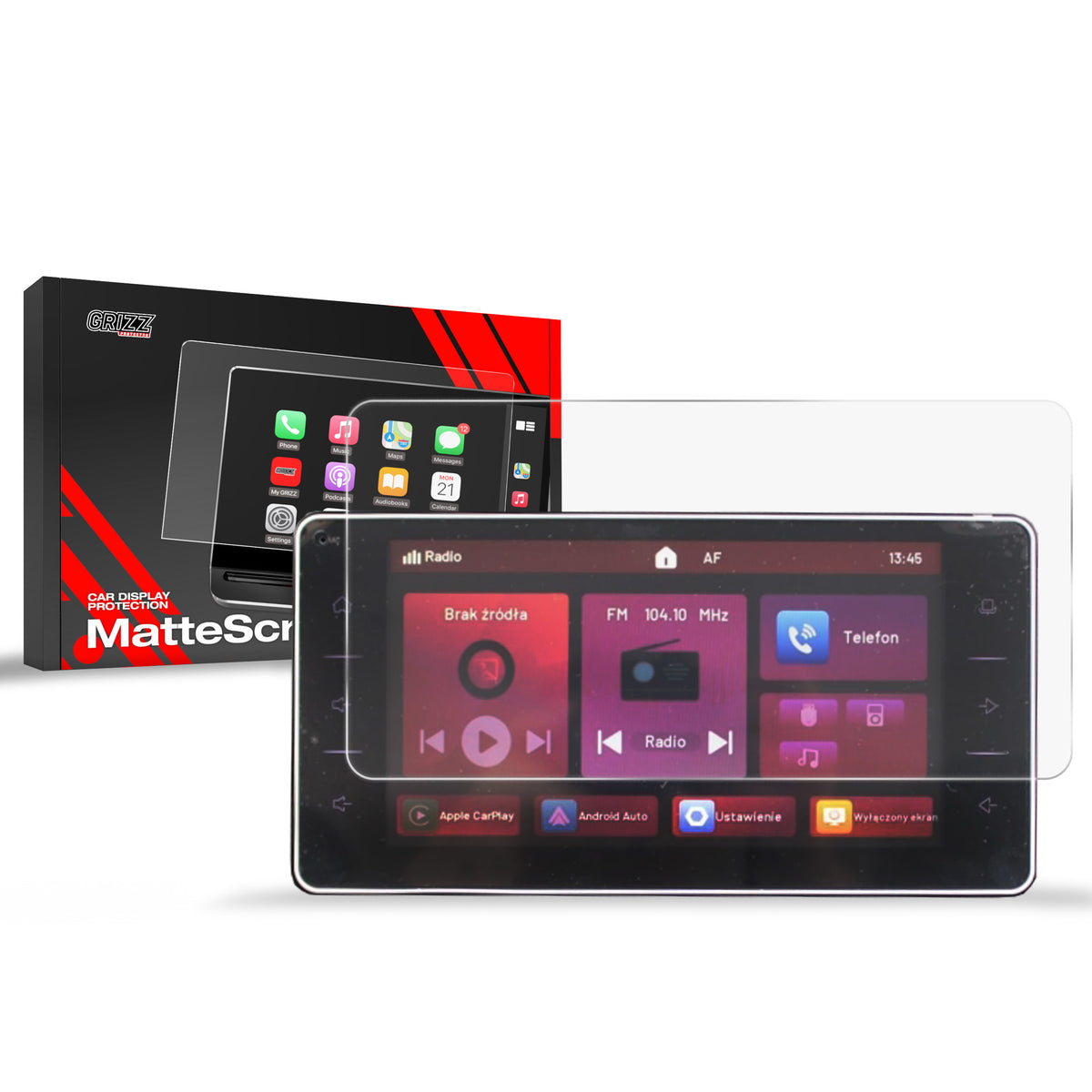 Matte Autodisplayfolie für Mitsubishi Space Star 8" (2024-2026), Grizz Protector