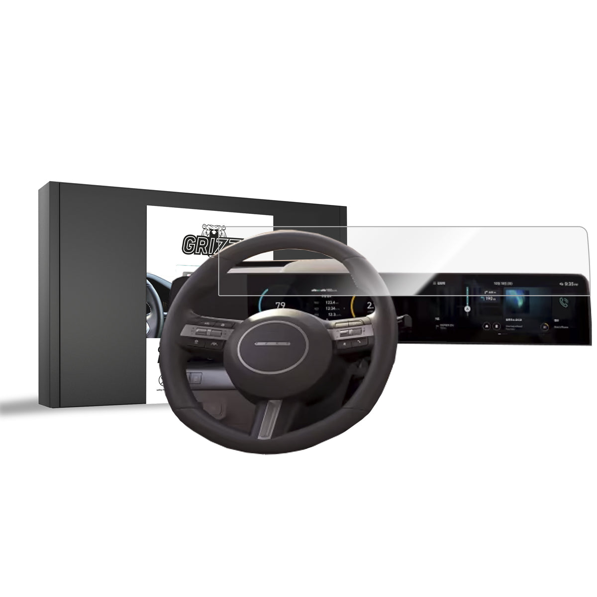 Keramische Autodisplayfolie für Hyundai Kona (2023-2026), Grizz Protector
