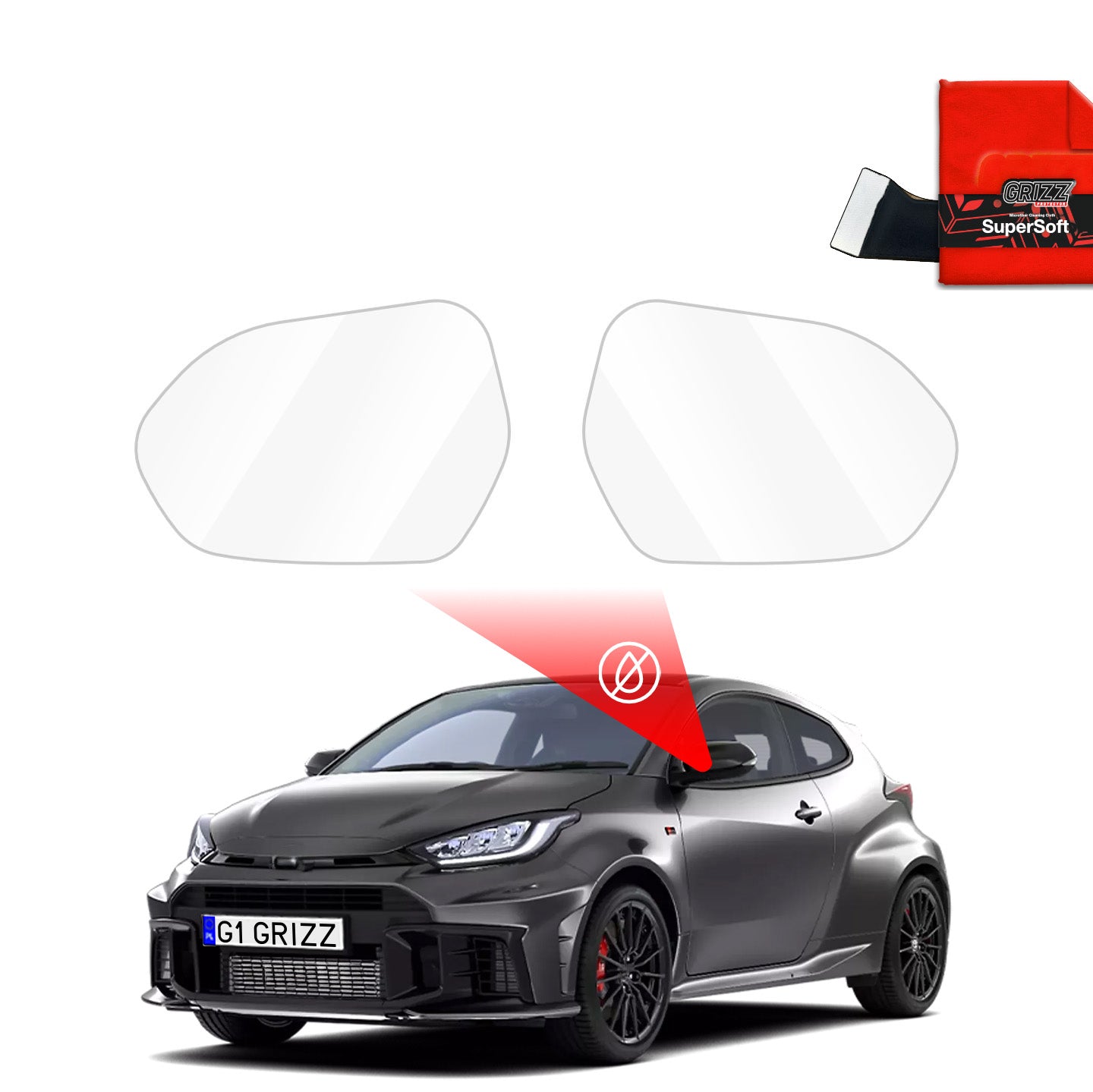 Regenschutzfolie Grizz Protector für Außenspiegel - Toyota Yaris GR (2020-2026)