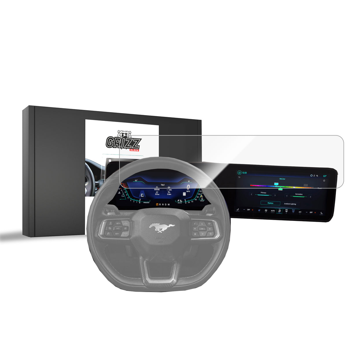 Keramische Autodisplayfolie für Ford Mustang 7 (2023-2026), Grizz Protector