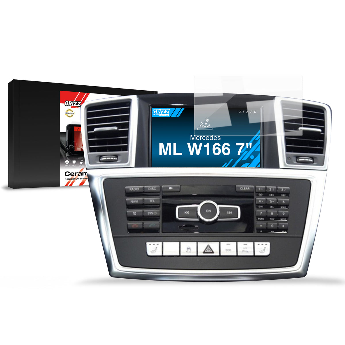 Keramische Autodisplayfolie für Mercedes ML W166 (2011-2015), Grizz Protector