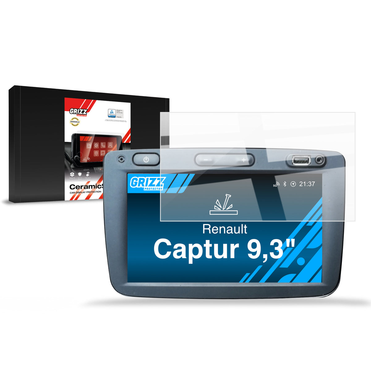 Keramische Autodisplayfolie für Renault Captur (2013-2019), Grizz Protector